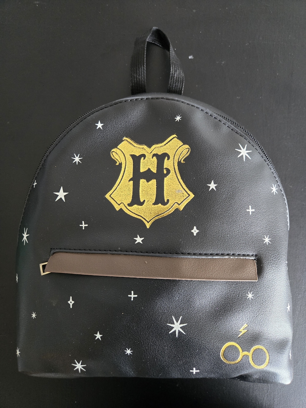 ​Bioworld Harry Potter Hogwarts Icons Mini Backpack Black Gold